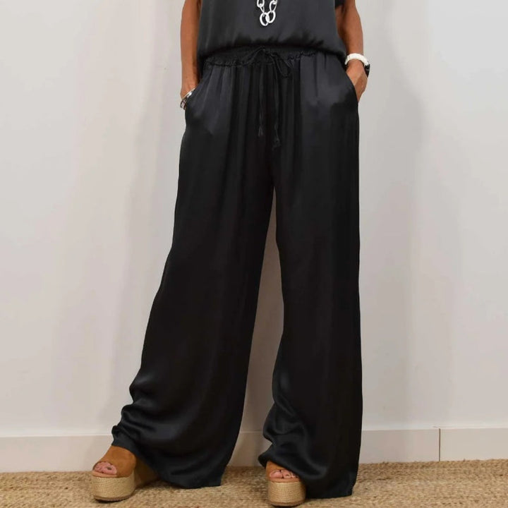 Rita™ Ensemble Élégant | Blouse Fluide et Pantalon Large