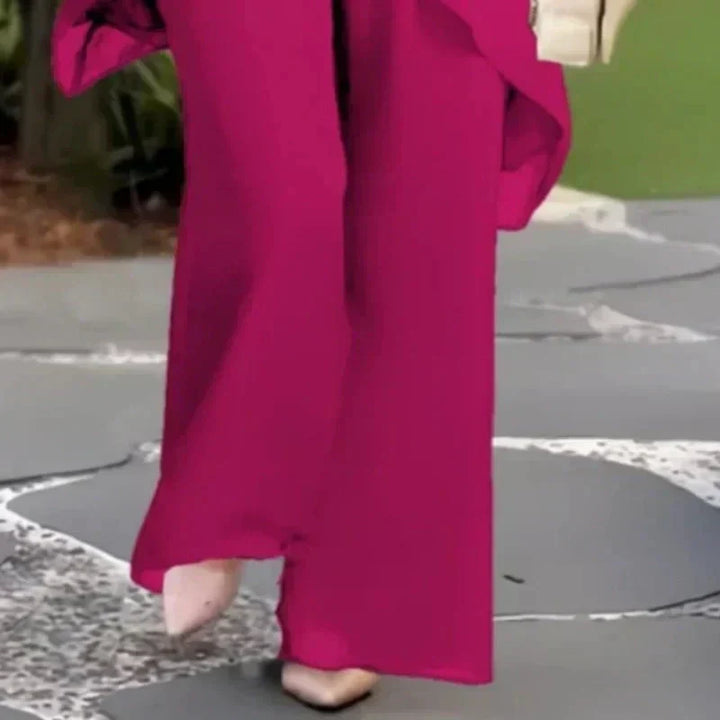 Herlène™ Ensemble Élégant | Haut Superposé et Pantalon Large