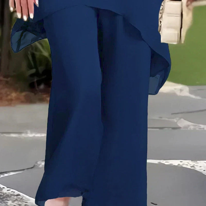 Herlène™ Ensemble Élégant | Haut Superposé et Pantalon Large