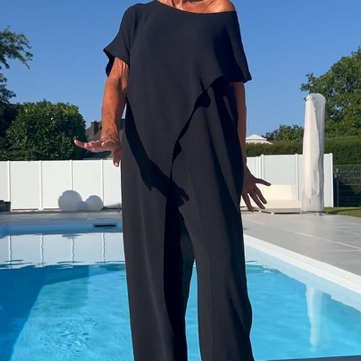 Gabrielle™ Ensemble Épaules Dénudées | Haut Décontracté et Pantalon Large