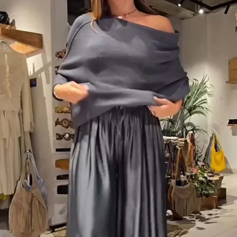 Georgine™ Ensemble Élégant Épaules Dénudées | Sophistication Moderne et Tombé Impeccable
