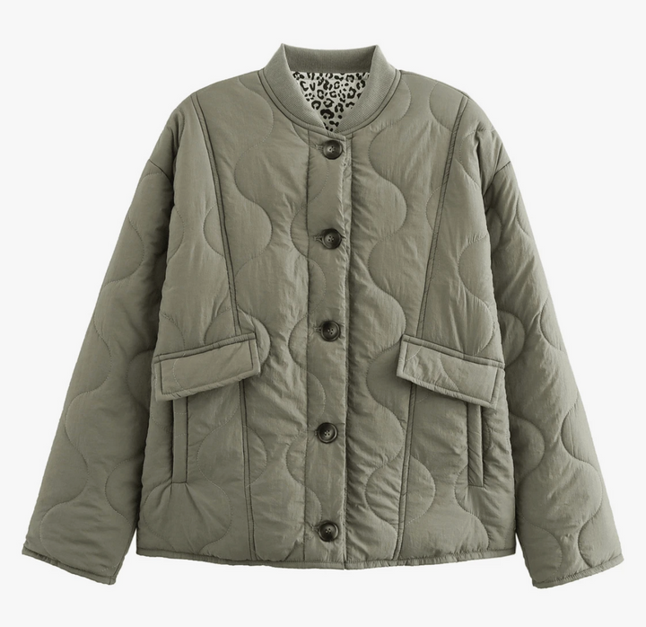 Amélie | Veste matelassée léopard