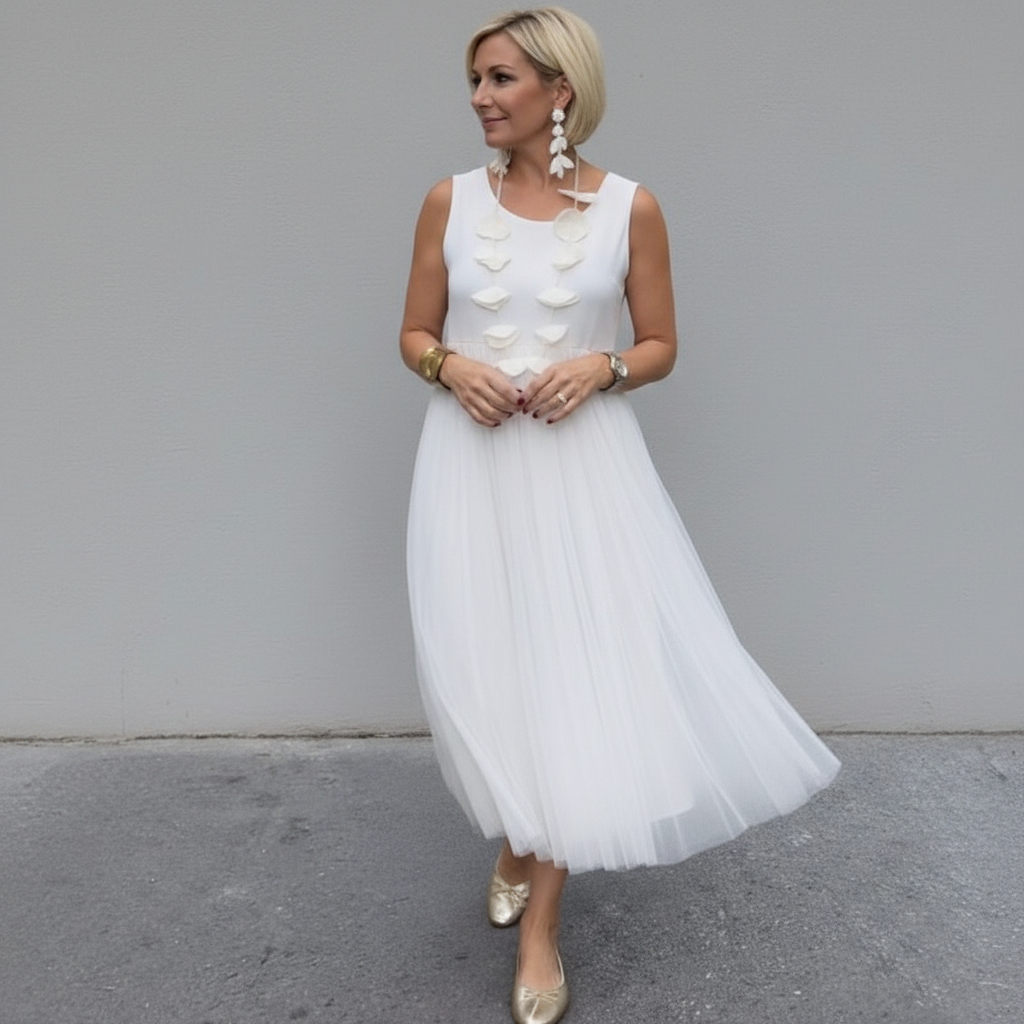 Emmie™ Ensemble Élégant | Ensemble Robe en Maille Superposée