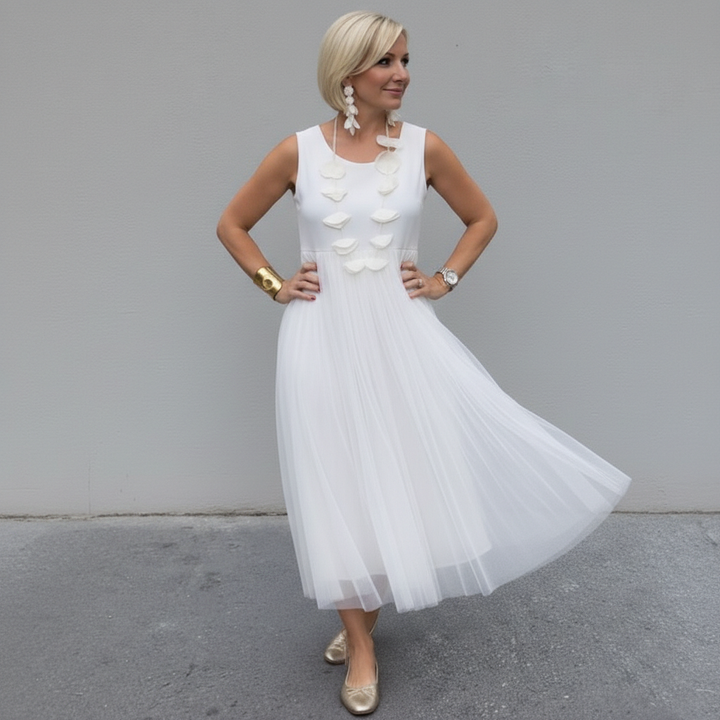 Emmie™ Ensemble Élégant | Ensemble Robe en Maille Superposée