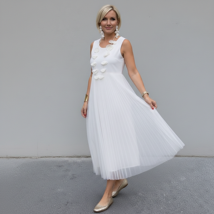 Emmie™ Ensemble Élégant | Ensemble Robe en Maille Superposée