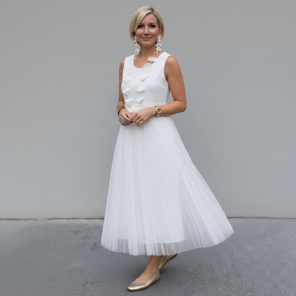 Emmie™ Ensemble Élégant | Ensemble Robe en Maille Superposée