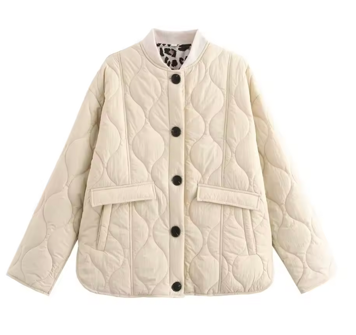 Amélie | Veste matelassée léopard